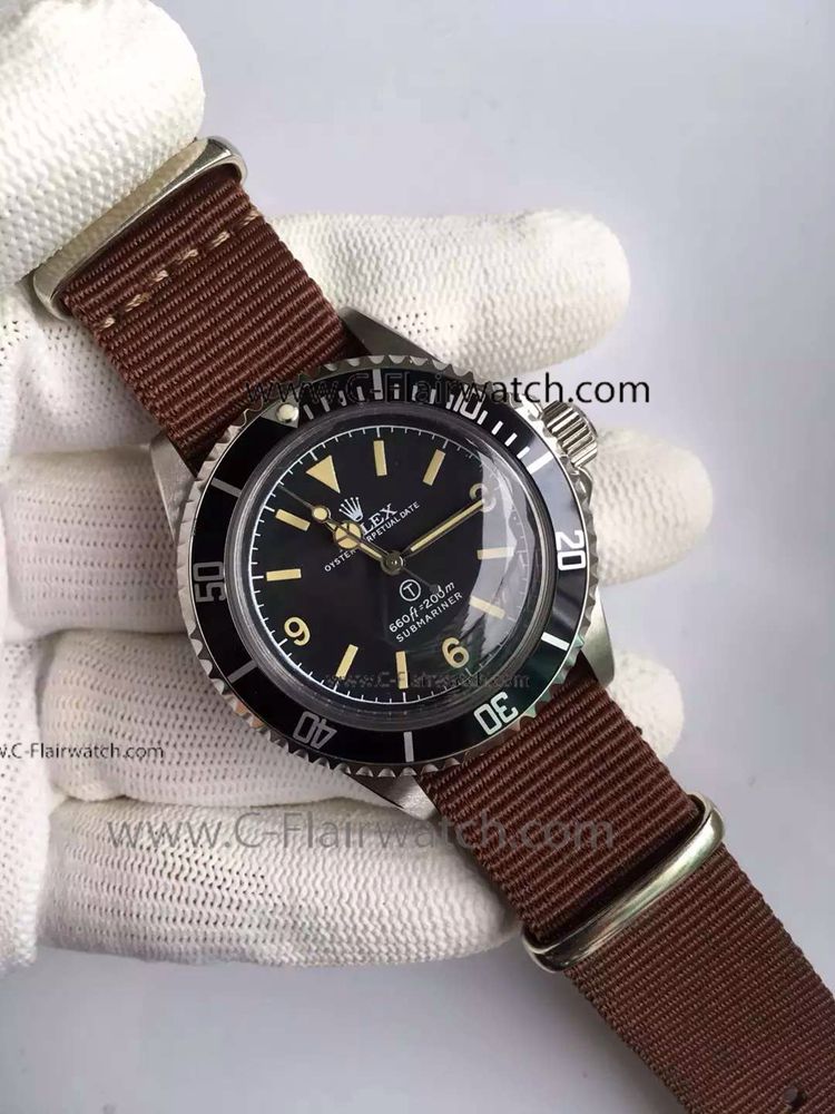 Antique Rolex Submariner Brown Nato Strap Watch Buy Replica